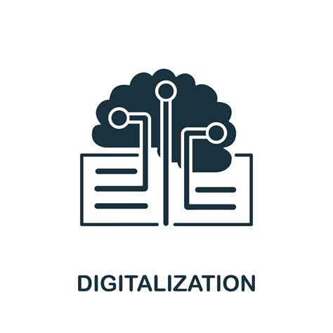 Digitalization Icon Simple Line Element Digitalization Symbol For