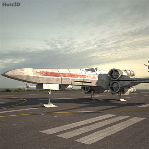 T 65 X Wing Fighter 3d Model Spacecraft On Hum3d