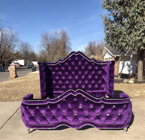I have always wanted to buy a tv bed, bed with tv had nothing to do with the youtube searches so we thought we'd make our own. French Curved Round Bed Frame Tall Tufted Upholstery Wing ...