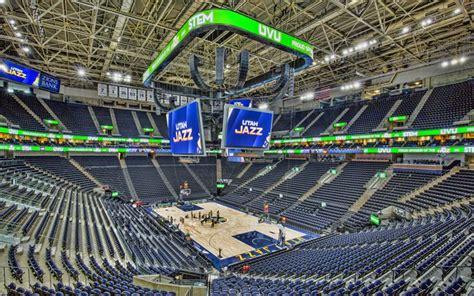 Download Wallpapers Vivint Arena Inside View Basketball Court Utah