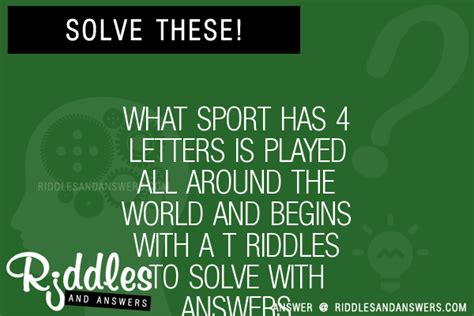 Children's riddles are an amusing hobby for children and adults and a very good exercise to have you already played riddles with pocoyo's riddles for kids? 30+ What Sport Has 4 Letters Is Played All Around The ...