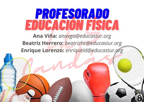 educación física ies candás profesorado de educación física para el curso 2022 23