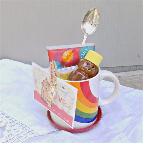 Gift ideas for coffee mugs. DIY - Coffee Mug Gift Baskets - Little Vintage Cottage