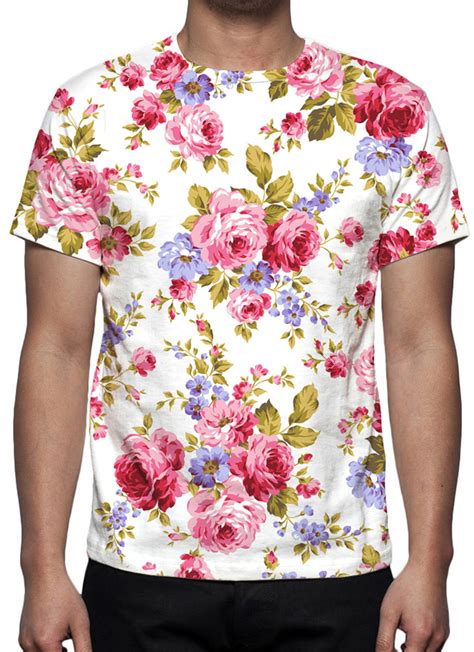 Camiseta Floral Rosas Estampa Total Elo7 Produtos Especiais