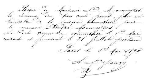 French Ephemera Handwritten Letter From Paris With No Background