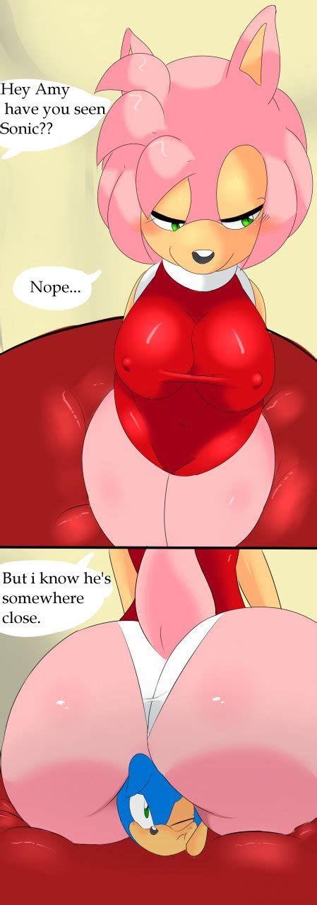 Rule Amy Rose Anthro Ass Ass Focus Bedroom Eyes Blush Clothes Color Comic Dat Ass Dialogue