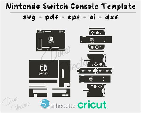 Ns Switch Console Vector Cut File Cricut Vector Cut File Wrap Template