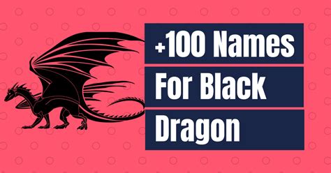 Black Dragon Names 100 Ideas For Male And Female Names Cherry