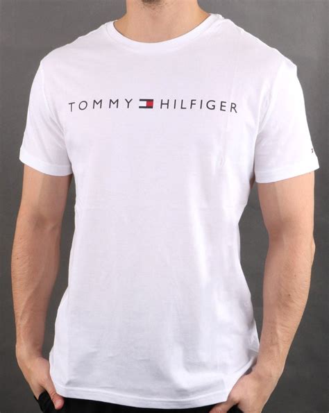 Tommy Hilfiger Logo T Shirt White 80s Casual Classics