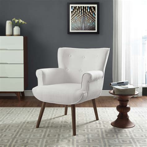 Cloud Upholstered Armchair White Polyester By Modway