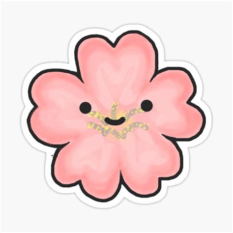 Chibi Sakura Cherry Blossom Cute Face Sticker For Sale By Fennywho