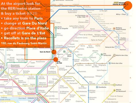 Paris Metro Map Zones 1 2