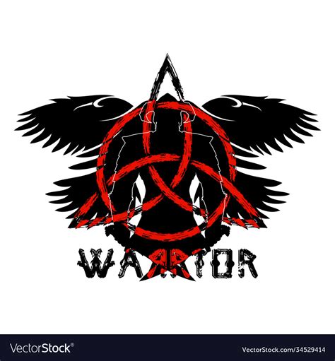 Viking Silhouette Warrior 0003 Royalty Free Vector Image