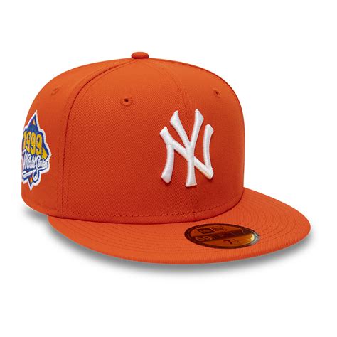 official new era new york yankees mlb orange 59fifty fitted cap b6056 282 new era cap finland
