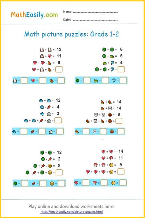 Math Picture Puzzles With Answers Pdf Download