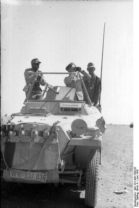 Photo Erwin Rommel And Fritz Bayerlein In The SdKfz 250 3 Command