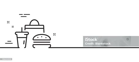 Ikon Jalur Pengiriman Makanan Tanda Pesanan Makanan Spanduk Pola Garis