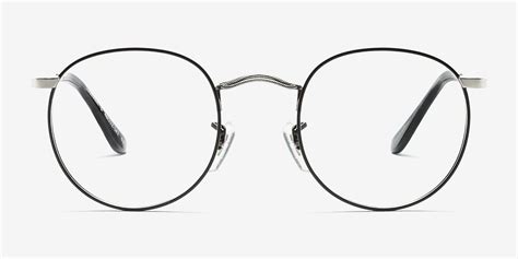 daydream round black silver full rim eyeglasses eyebuydirect eyeglasses frames for women