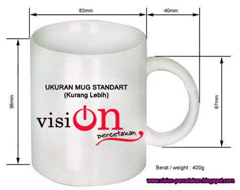 Vision Percetakan Cara Mengetahui Ukuran Mug Standart