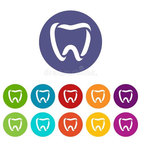 Stomatology Icon Dental Care Logo Colorful Dentistry Thin Line Icons