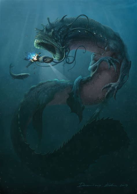 Artstation Water Kaiju Edin Durmisevic Sea Creatures Art Underwater