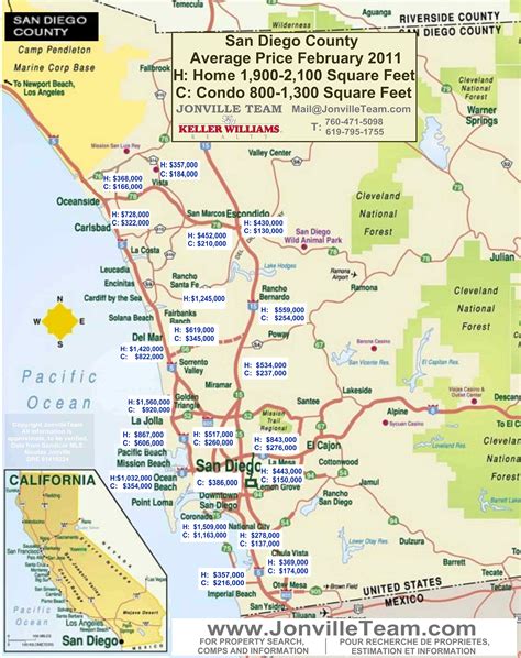 San Diego Area San Diego Map San Diego County
