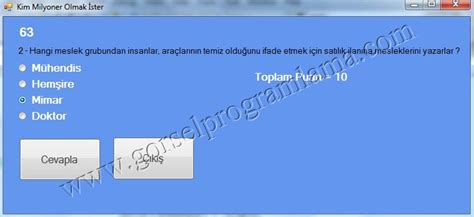 Gorsel Programlama » Soru Bankası – Veri Tabanlı — Csharp