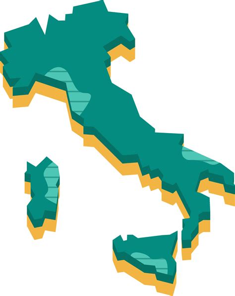 3d Map Of Italy 11675621 Png