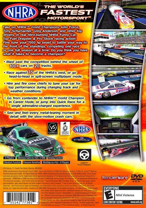 Nhra Championship Drag Racing Box Shot For Playstation 2 Gamefaqs