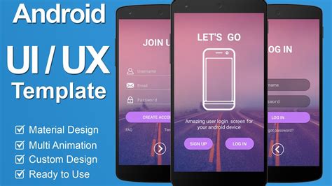 Android Material Ui Template Ui Template