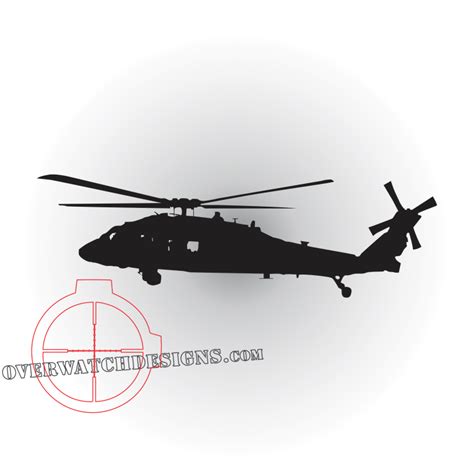 Uh 60 Blackhawk Helicopter Decal Made By Overwatch Designs