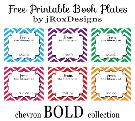 Personalized Your Library With Free Printable Chevron Book Plates