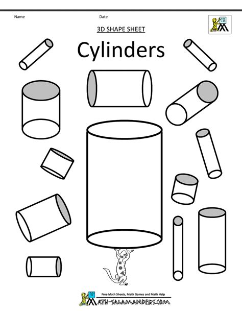 Free printable geometric shapes coloring pages for kids that you can print out and color. Cilidrical shapes clipart - Clipground