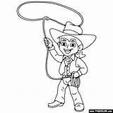 Lasso Cowboy sketch template