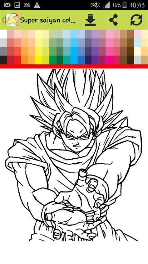 Disegni Da Colorare Goku Super Saiyan God Coloring Image