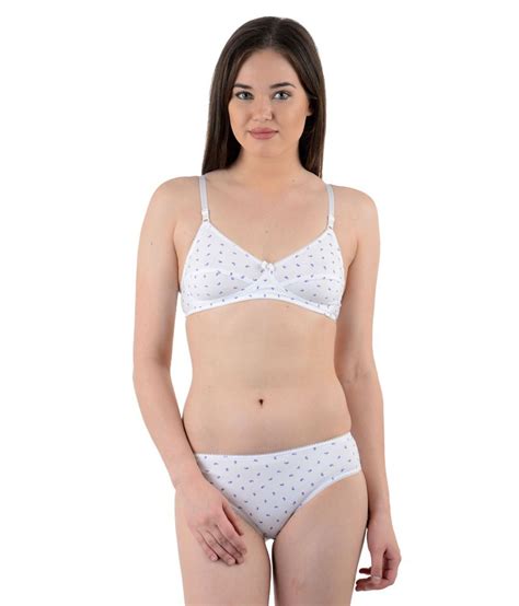 Buy Ultrafit White Cotton Bra And Panty Sets Online At Best Prices In