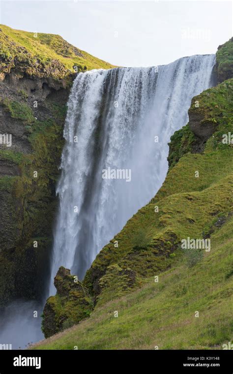 Skogafoss Waterfall Iceland Stock Photo Alamy