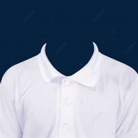 White T Shirt Photo Clipart Formal Wear Passport Size PNG