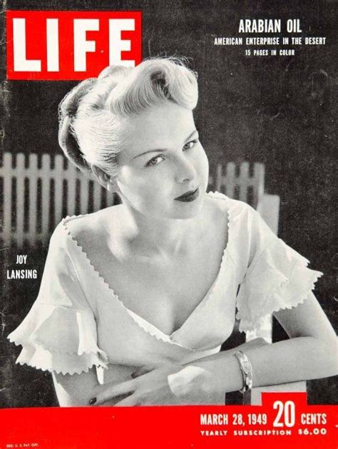 1949 Cover Life Magazine Joy Joi Lansing Actress Tv Movie
