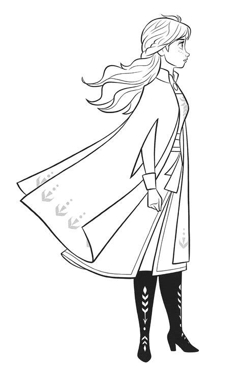 Anna From Frozen Coloring Page