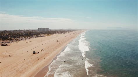 Aerial View Of Santa Monica Pier In Santa Stock Footage Sbv 337707383