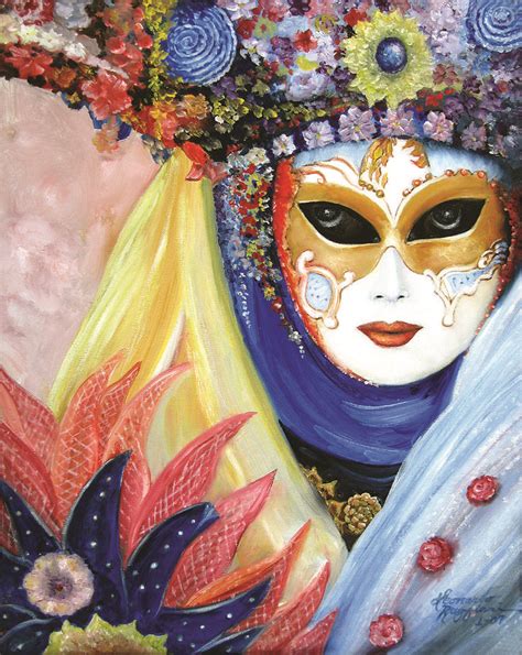 Venetian Carneval Mask Iv Painting By Leonardo Ruggieri