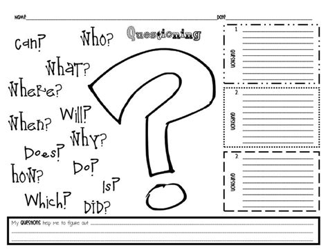 Questioning Strategy Graphic Organizer The Go To Teacher Questioning