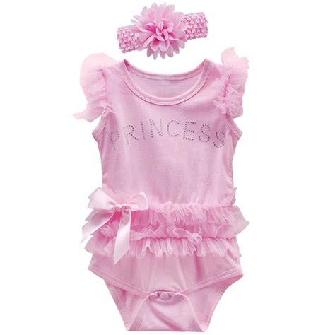 Baby Girls Princess Bodysuit Infant Lace Tutu Body Summer Clothes With