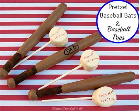 Pretzel Baseball Bats And Ball Pops By Sweetsimplestuff Baseball