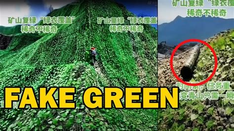 China Achieves Greening Targets By Fake Green Entire Mountains Youtube