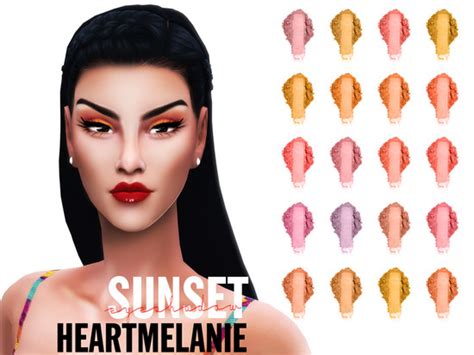 Sunset Eyeshadow Heart Melanie Cosmetic Paris The