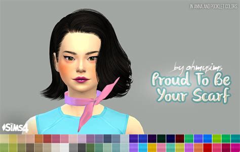 Proud To Be Your Scarf By Ohmysims Sims 4 Nexus