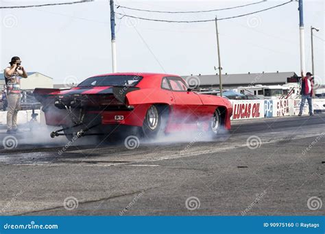 Chevrolet Camaro Drag Car Smoke Show Editorial Image Image Of Class