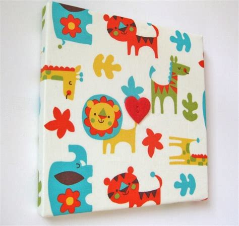 Items Similar To Handmade Fabric Wall Art For Babys Nursery Fabric